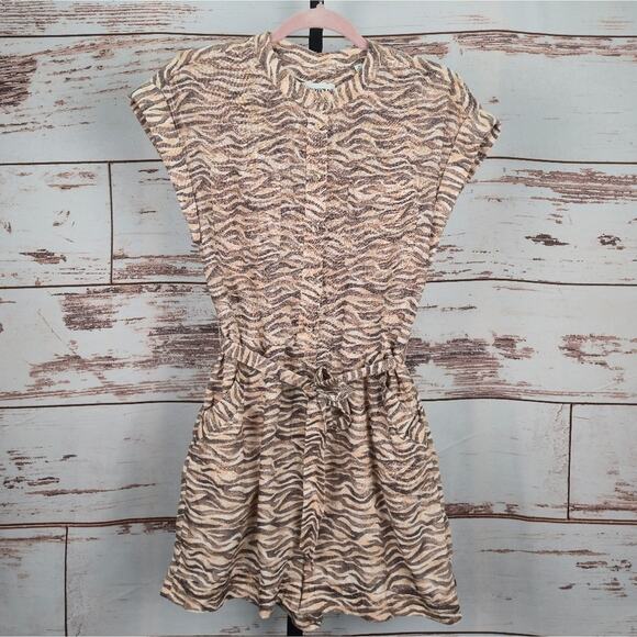 Anthropologie Scotch & Soda Linen Zebra Romper - Picture 1 of 10